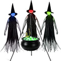 4.2 ft Light-Up Witches, Set of 3