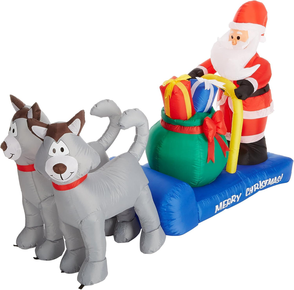 7 ft Inflatable Santa Sleigh with Husky Dogs