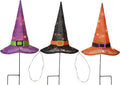 23 in Lighted Witch Hat Garden Stakes