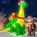 14 ft Inflatable Christmas Dinosaur
